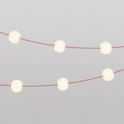 Catena luminosa 6 punti luce da esterno IP67 Rosso Stella Marina con spina UK - Marina6 Cherry 70 cm