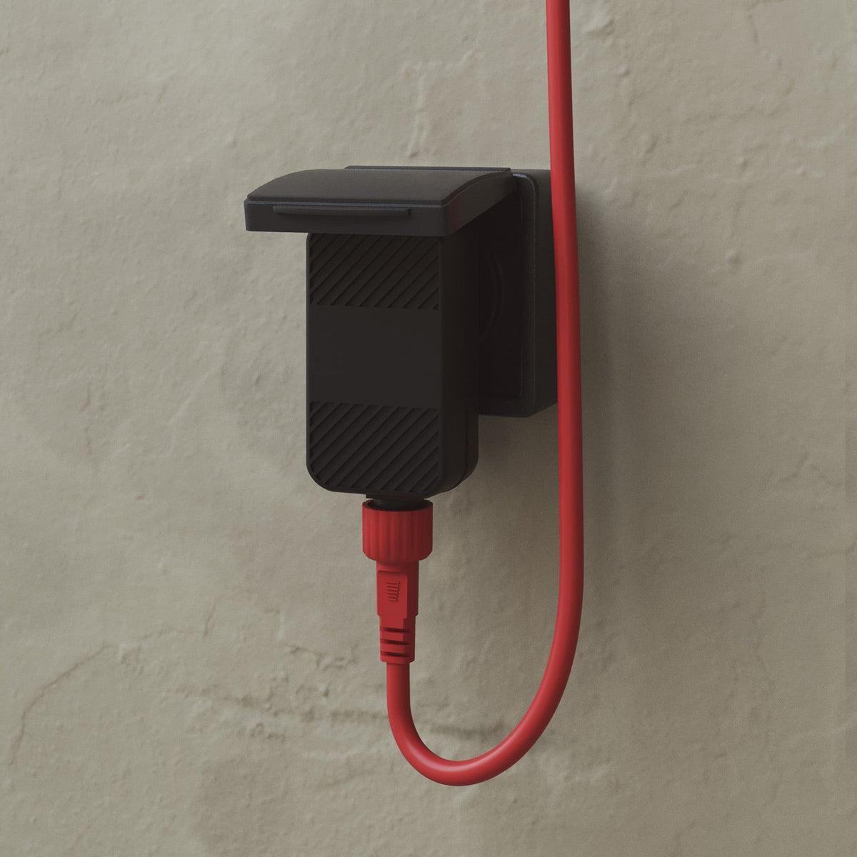 Catena luminosa 6 punti luce da esterno IP67 Rosso Stella Marina con spina UK - Marina6 Cherry 140 cm