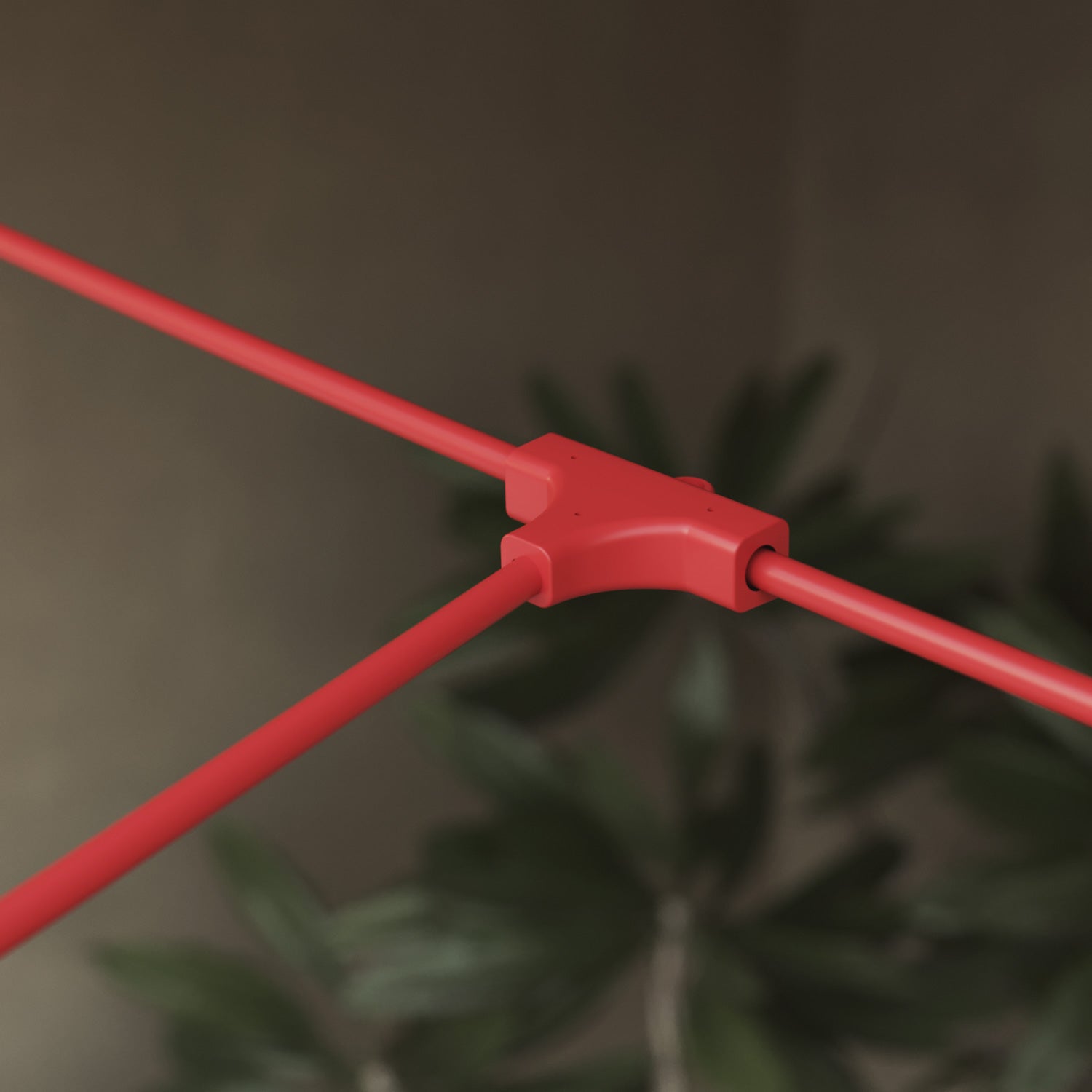 Catena luminosa reticolare 7 punti luce da esterno IP67 Rosso stella marina con spina UK - Marina GRID