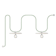Catenaria Modulair da esterno IP65 portatile con 2 paralumi e spina UK - Bianco
