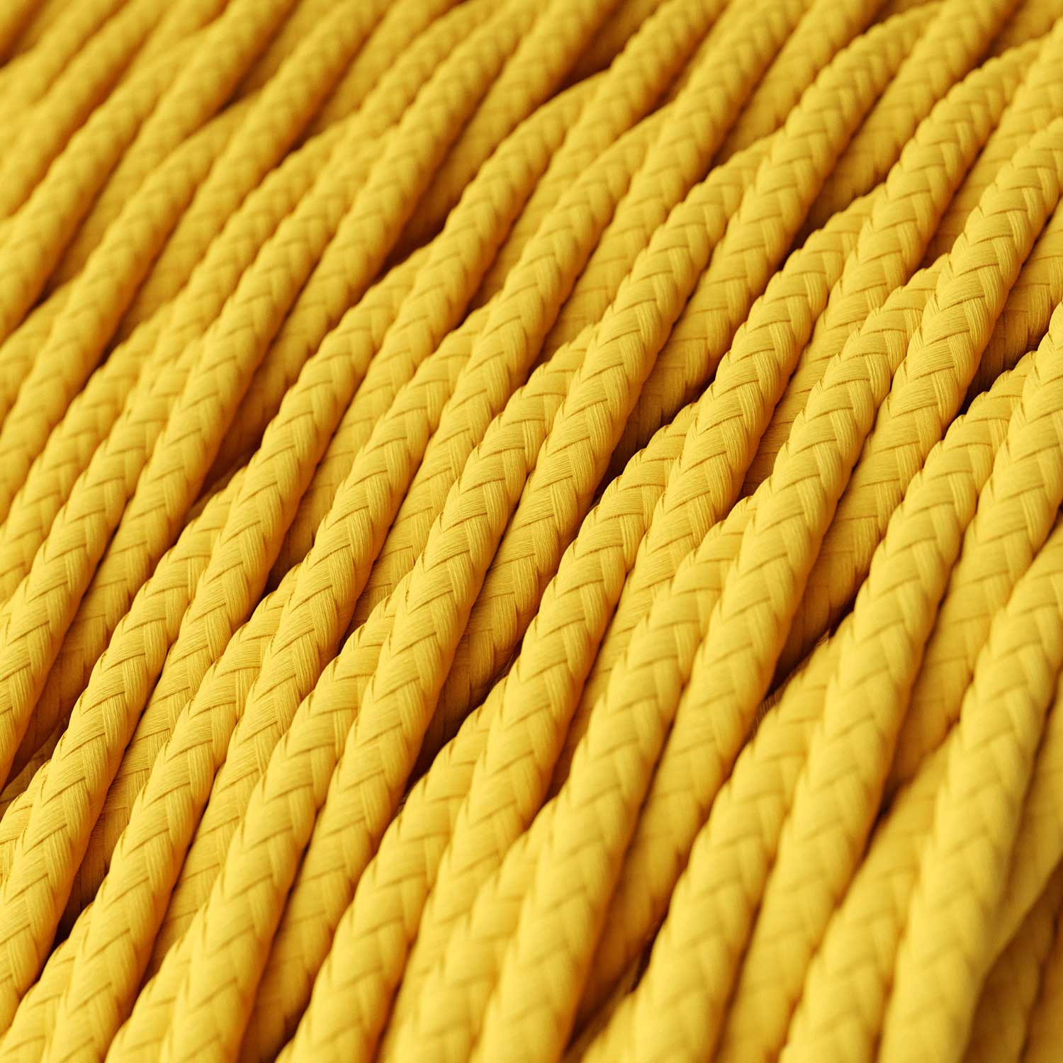 Cavo elettrico tessile trecciato Giallo Mais - L'Originale Creative Cables, per decorazioni luminose uniche - TM10