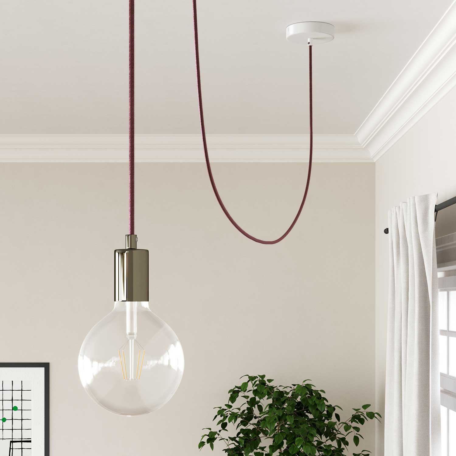 Cloth Covered Wire - Marsala Cotton RX11 - UL Listed