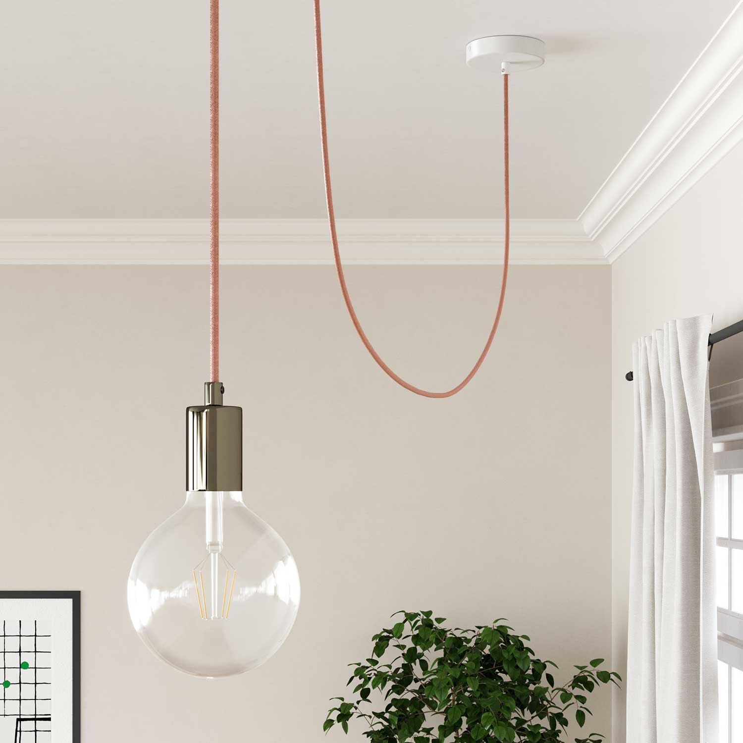 Cloth Covered Wire - Salmon Cotton RX13 - UL Listed