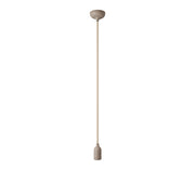 Colourful silicone suspension lamp with fabric cable - Desert Brown