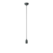 Colourful silicone suspension lamp with fabric cable - Grey