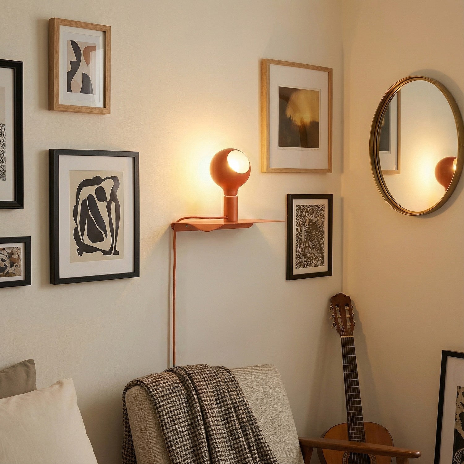 Combo Camo - Lampada con mensola - Arancione