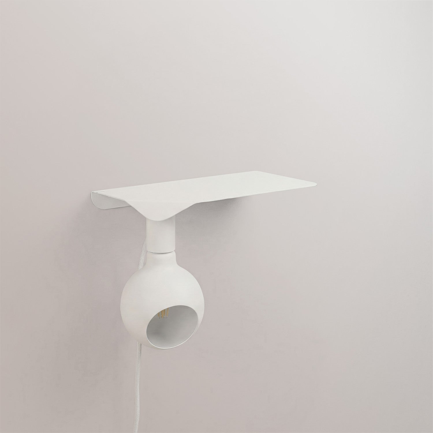 Combo Camo - Lampada con mensola - Bianco