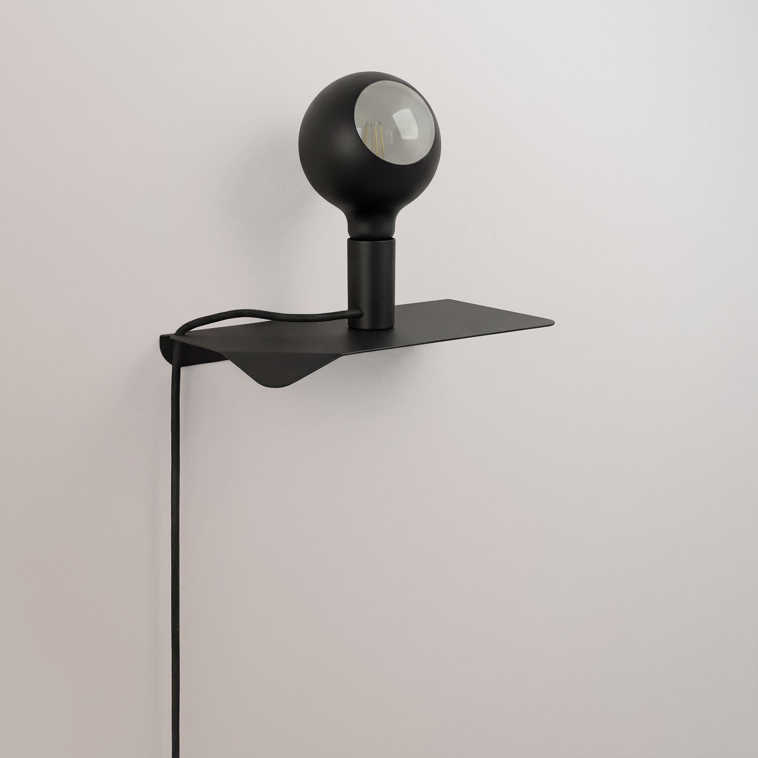 Combo Camo - Lampada con mensola - Nero