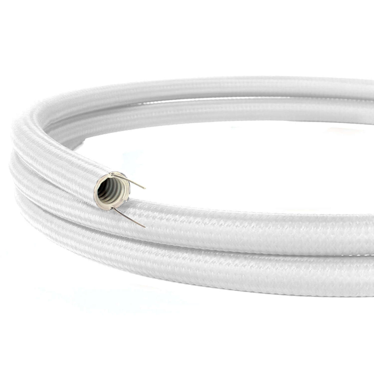 Creative-Tube, 20 mm diameter, covered in Silk-effect RM01 White fabric ...