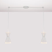 Double-Drop Ghost Double Cone Pendant Lamp - Matte White