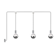 E-Snake EIVA Outdoor lamp for wet locations with 3 lights with canopy - Glacier grey