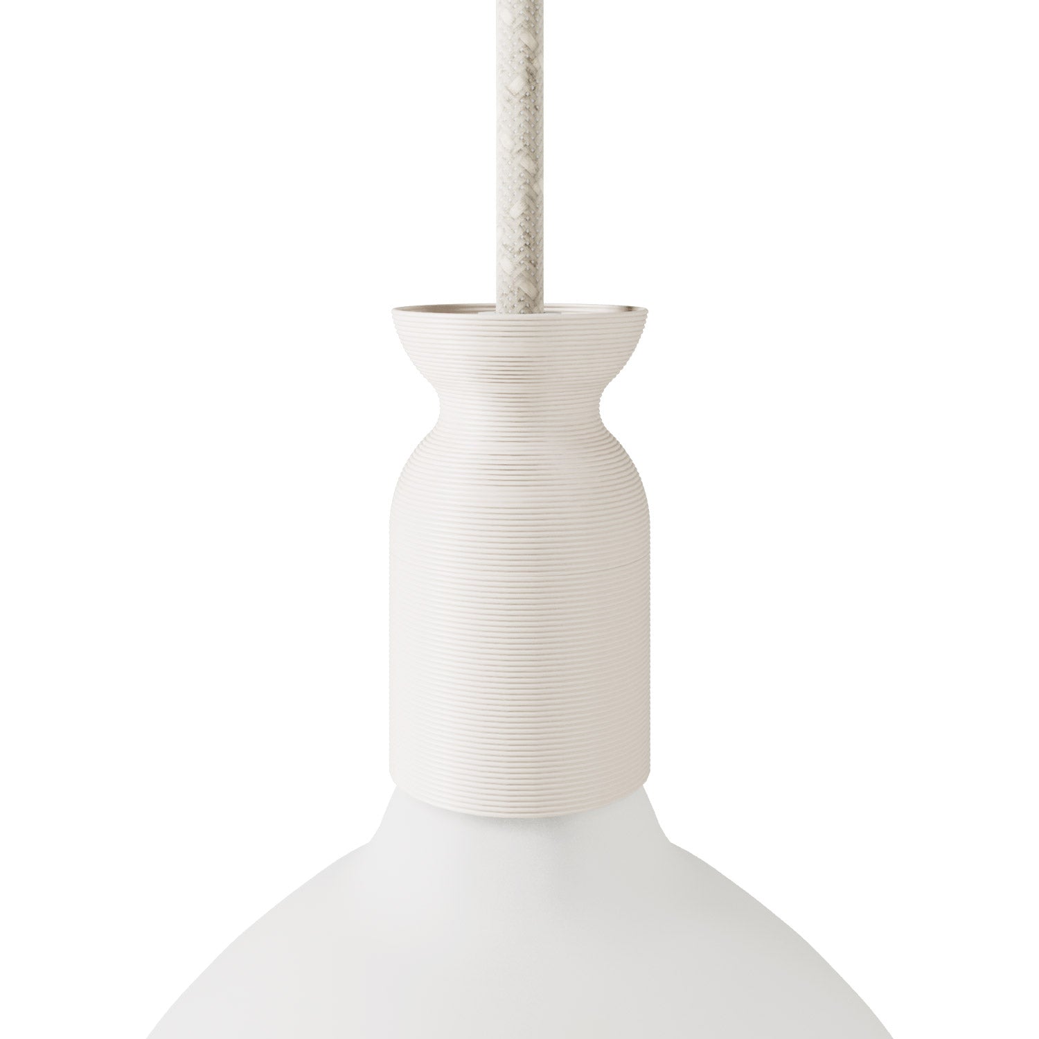 E26 socket kit in recycled plastic from 3D printing - Eggshell