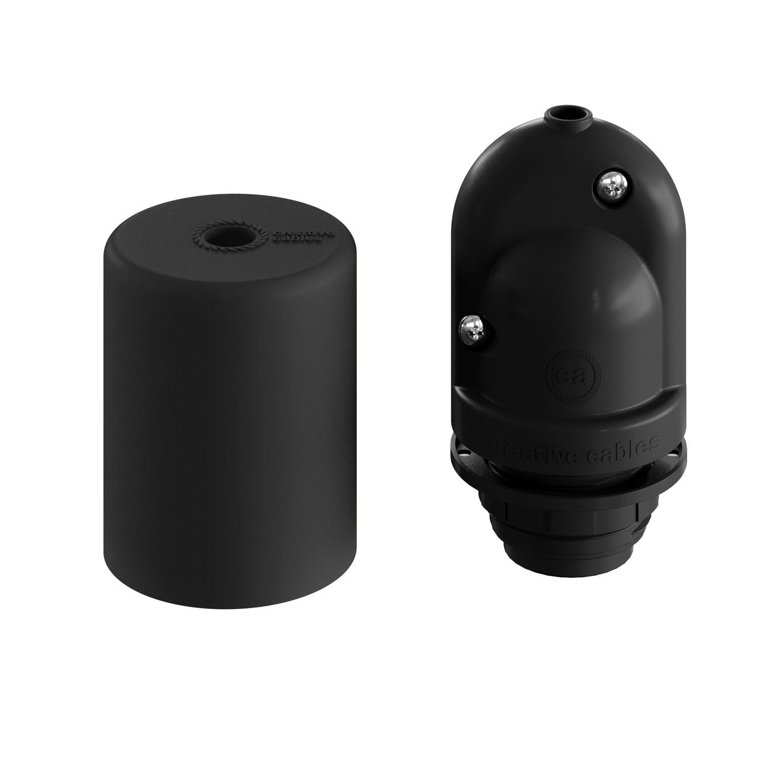 EIVA ELEGANT, E26 silicone socket kit for lampshade - suitable for wet locations - Black