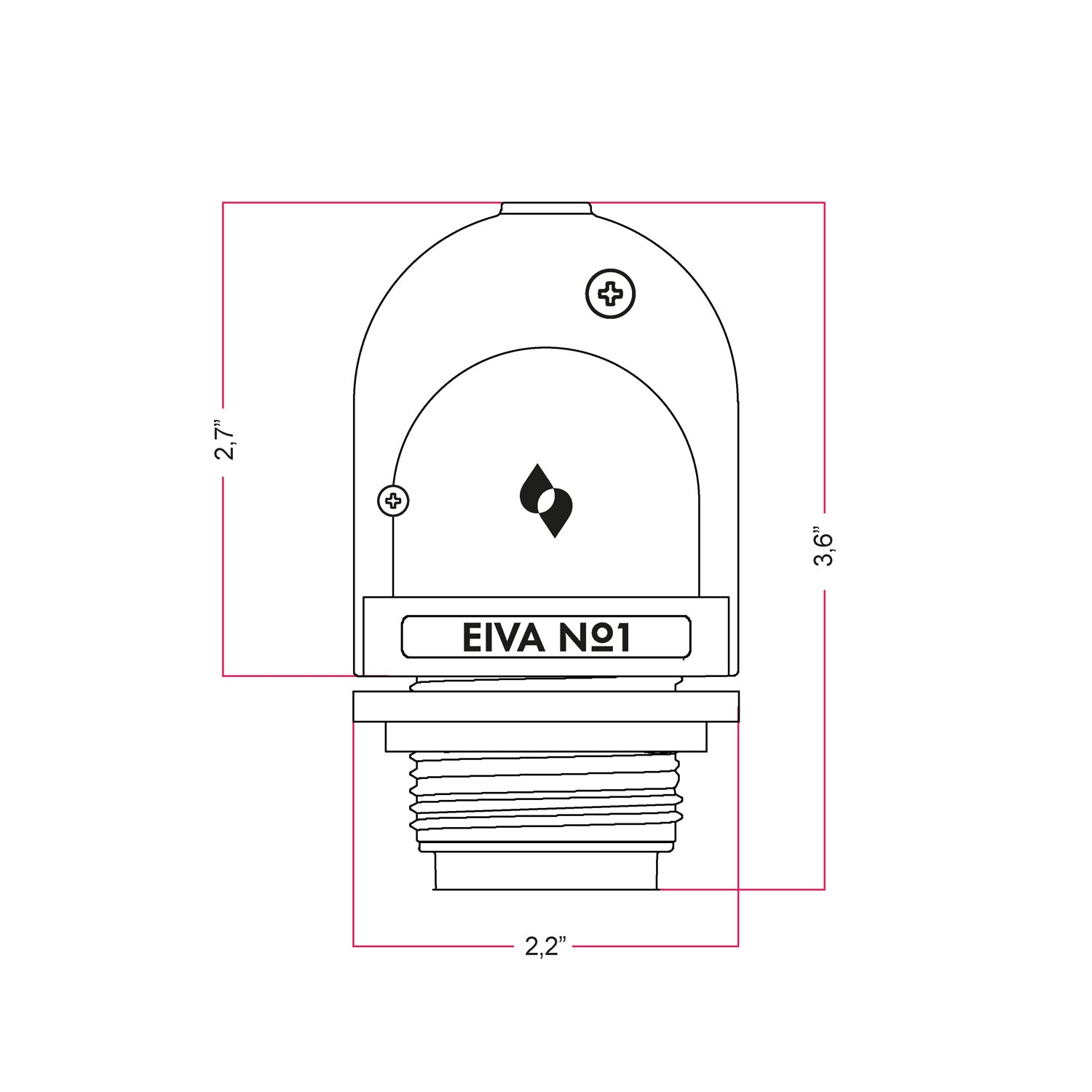 EIVA, the E26 socket suitable for wet locations - Black
