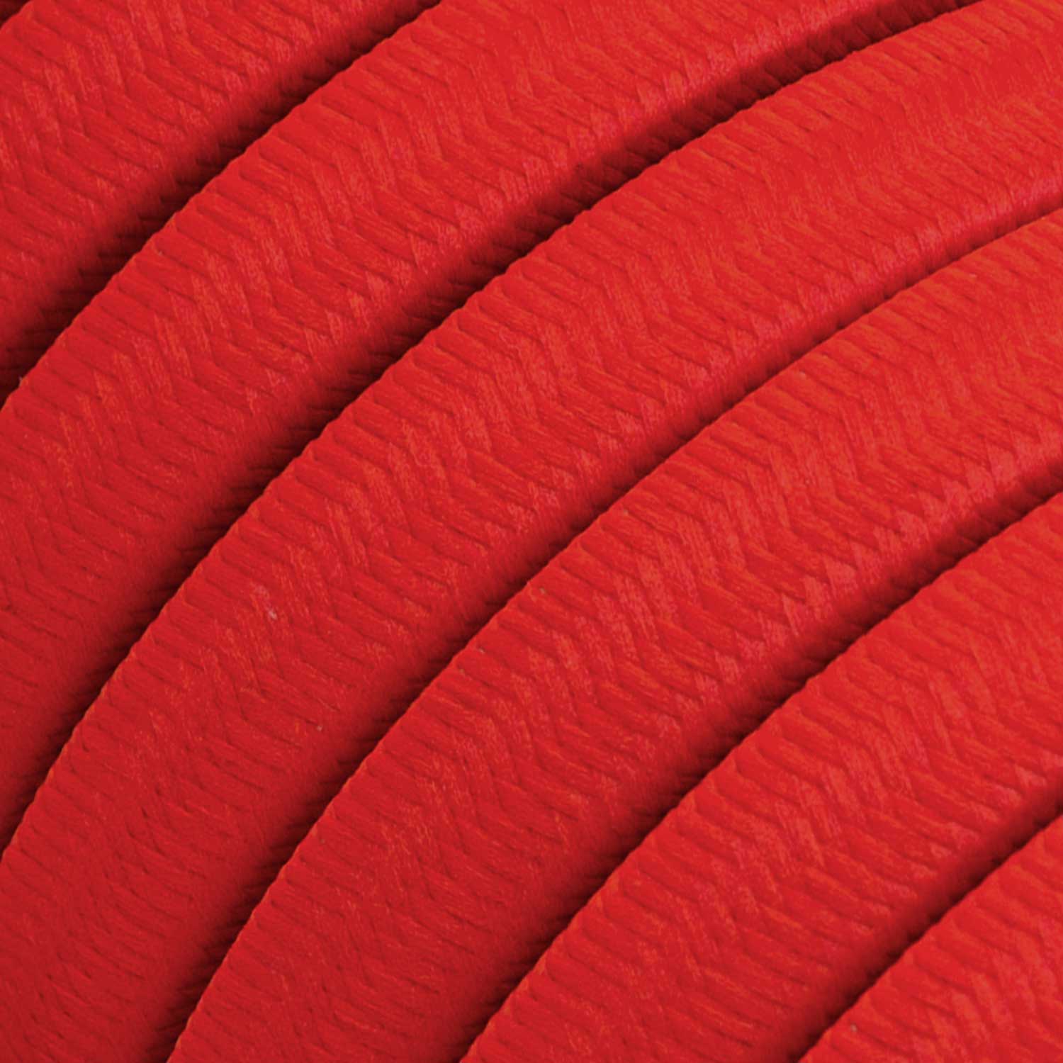 Electric Cable Color Cord for Custom String Lights, covered by Rayon fabric Red - CM09