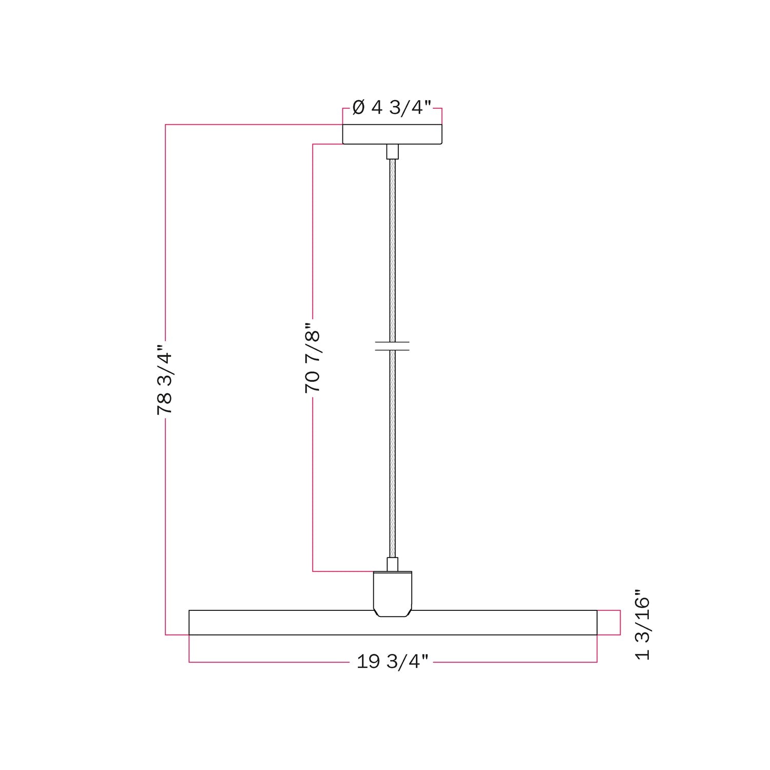 Esse14 Pendant Light with S14d Socket - Neutral