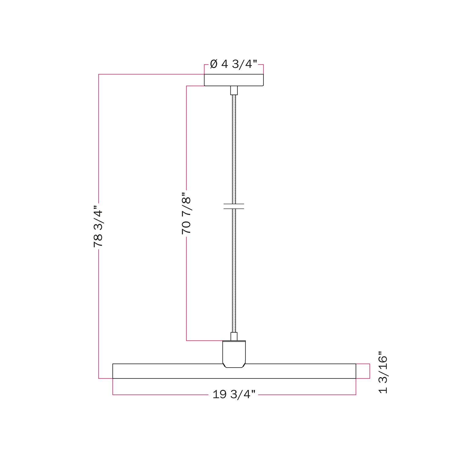 Esse14 Pendant Light with S14d Socket - Wenge-Effect