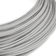 Extra Low Voltage power cable coated in silk effect fabric Silver RM02