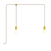 F-Snake Modulair Lampada da esterno IP65 portatile a 2 luci con spina UK - Mostarda