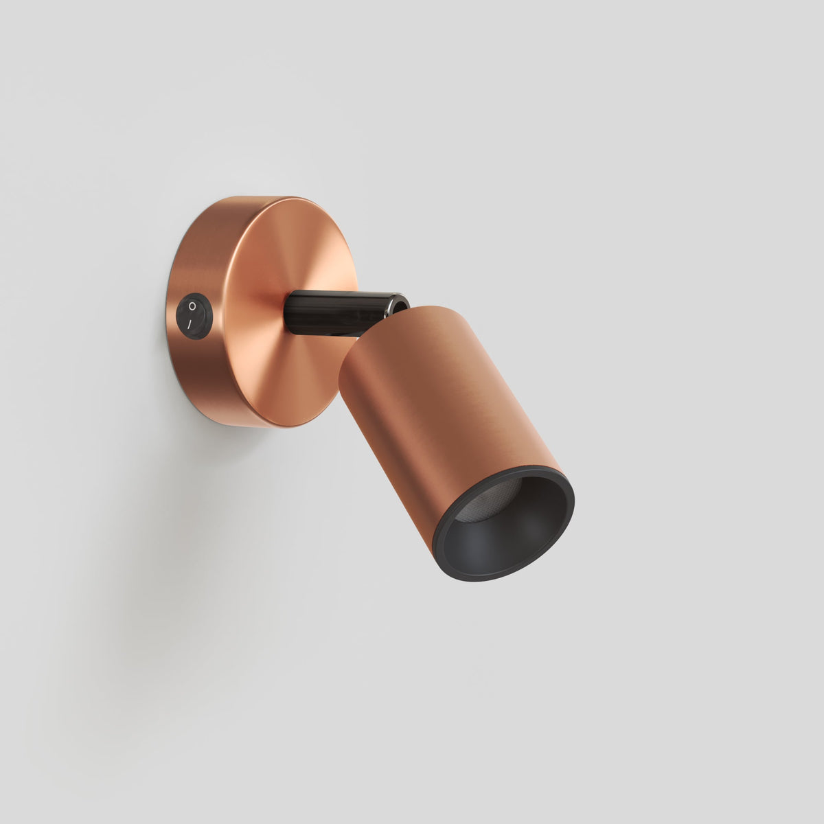 Faretto GU10 orientabile da parete o soffitto Bispot - Rame satinato / Nero Si Si