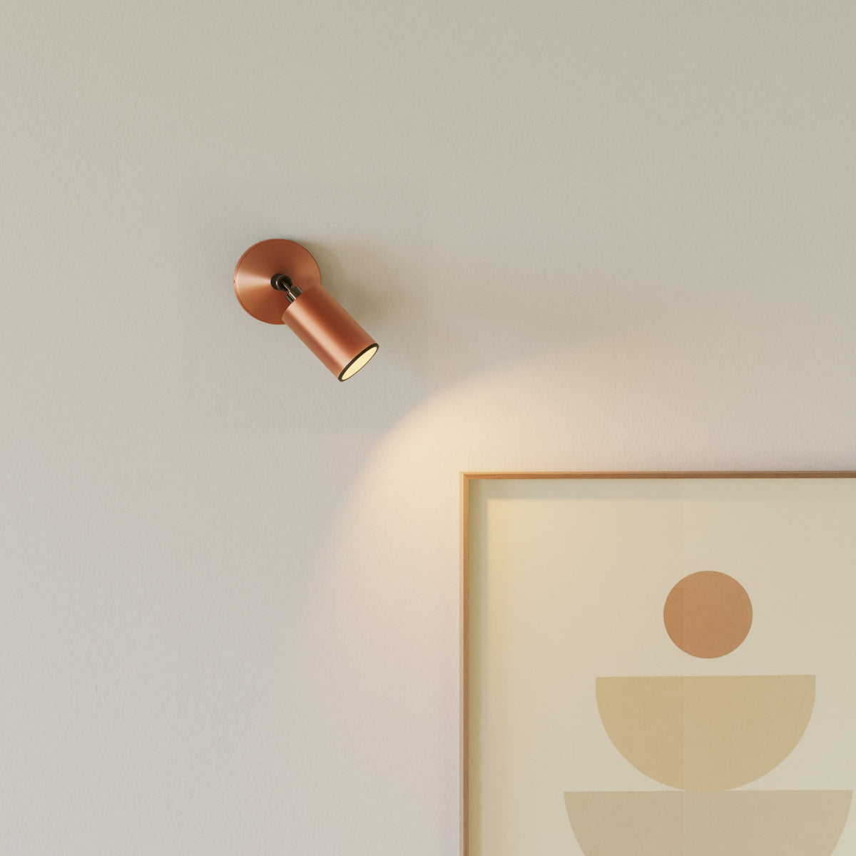 Faretto GU10 orientabile da parete o soffitto Bispot - Rame satinato / Nero Si No