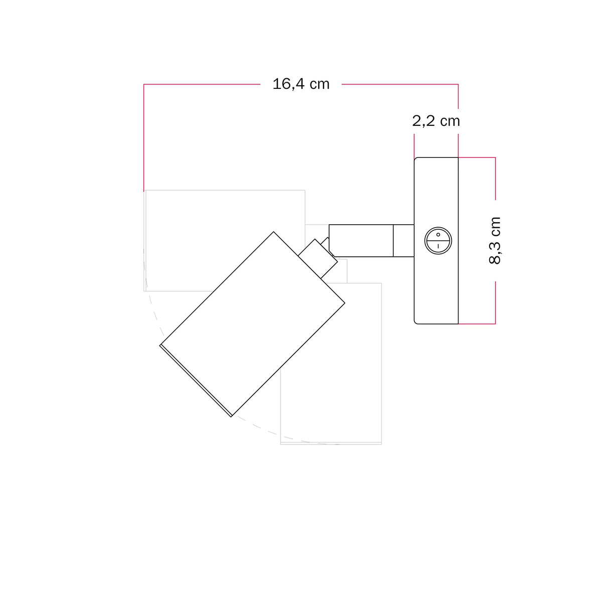 Faretto GU10 orientabile da parete o soffitto Bispot - Rame satinato / Nero Si No