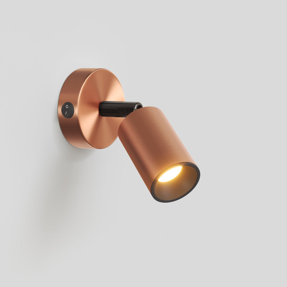 Faretto GU10 orientabile da parete o soffitto Bispot - Rame satinato / Nero Si Si