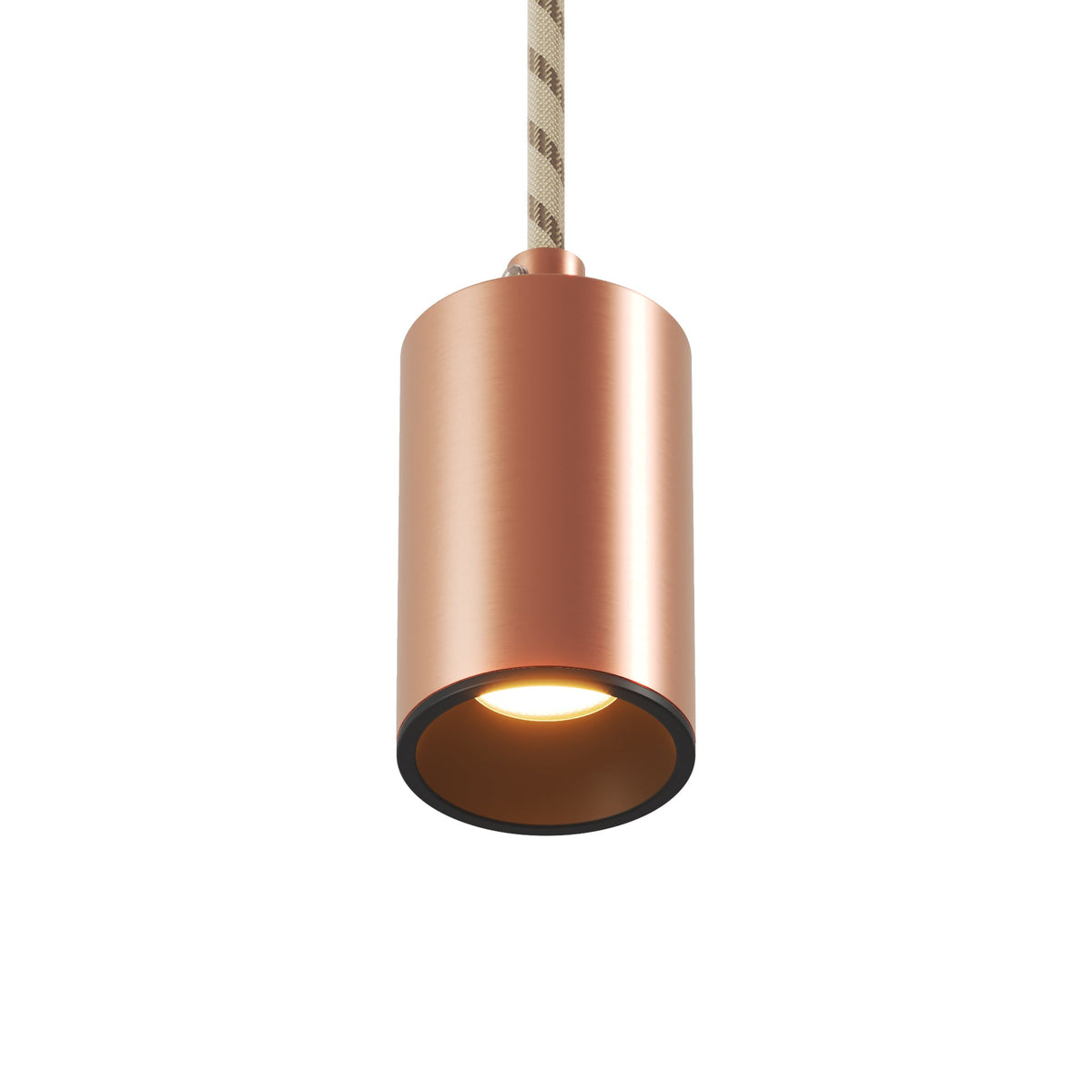 Faretto GU10 Spotlight LED Bispot - Rame satinato / Nero