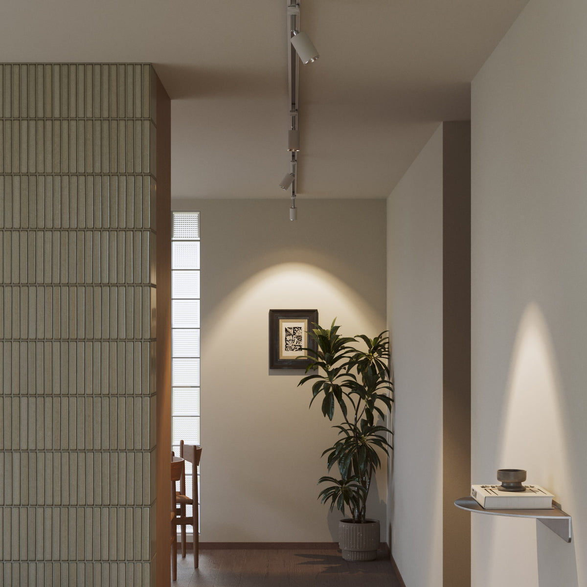 Faretto orientabile Bispot per sistema a binario - Bianco opaco / Cromo - Creative Cables