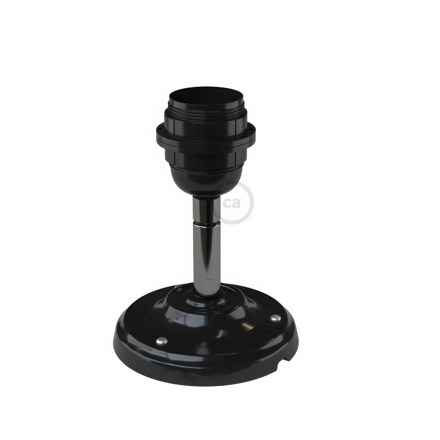 Fermaluce 90° Classic with E26 threaded socket, the adjustable porcelain light source - Black