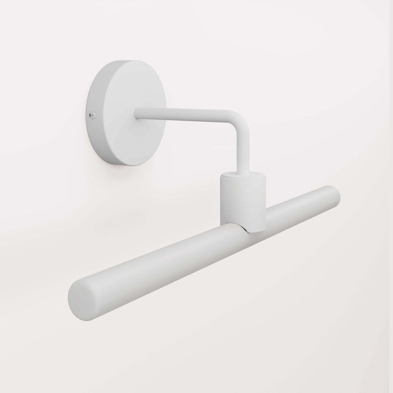 Fermaluce Esse14, Metal Wall Lamp with Curved Extension - White