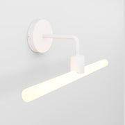 Fermaluce Esse14, Metal Wall Lamp with Curved Extension - White