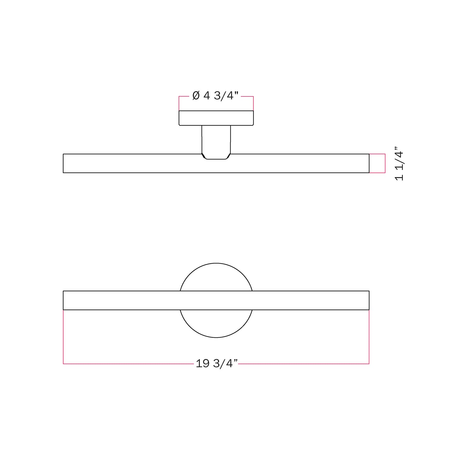 Fermaluce Esse14 Wall or Ceiling Mount for S14d LED Light Bulb - Black