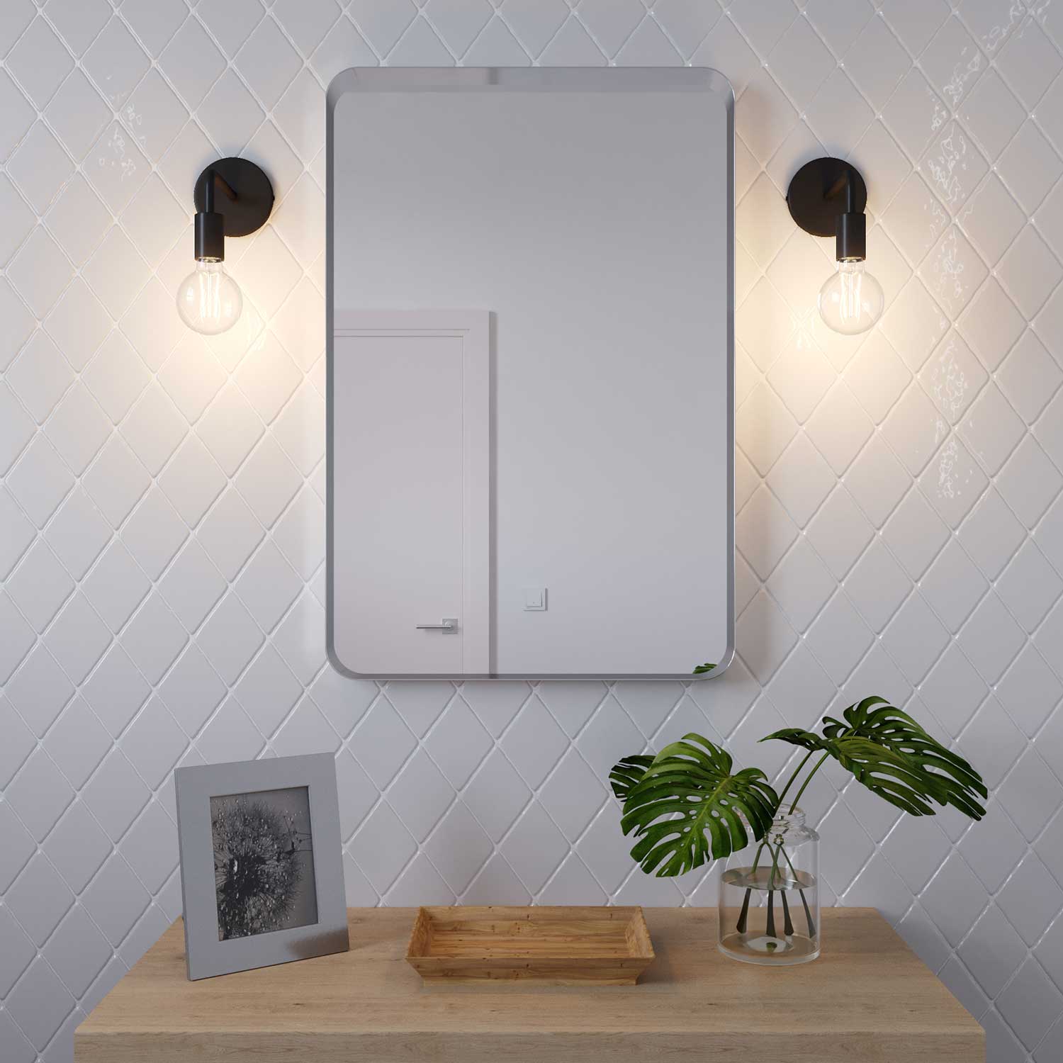 Fermaluce Metal, lampada a muro in metallo con estensione curva - Nero