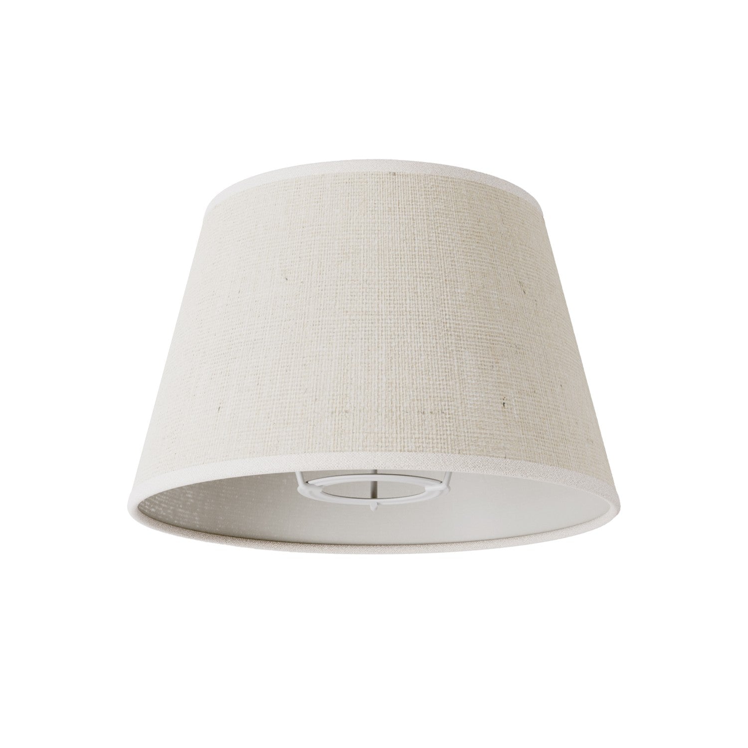 Fermaluce wall lamp with S-shaped extension and Impero lampshade - Light jute