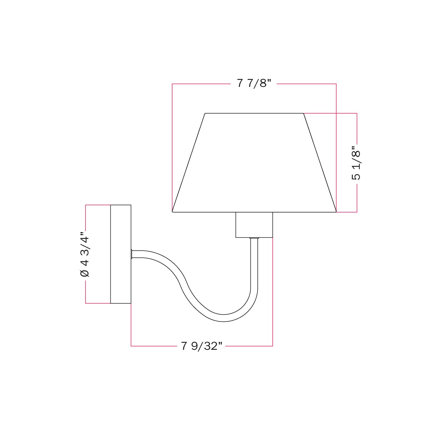 Fermaluce wall lamp with S-shaped extension and Impero lampshade - Light jute