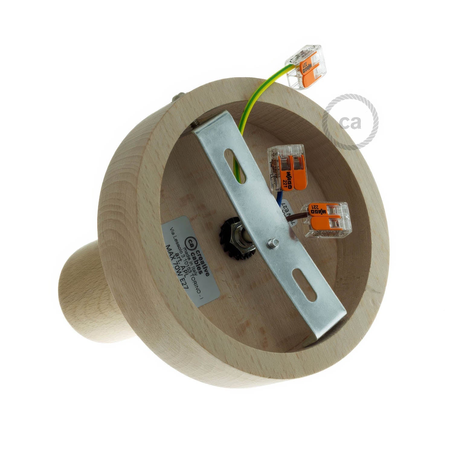 Fermaluce Wood M, the painted wood flush light for your wall or ceiling - Neutral