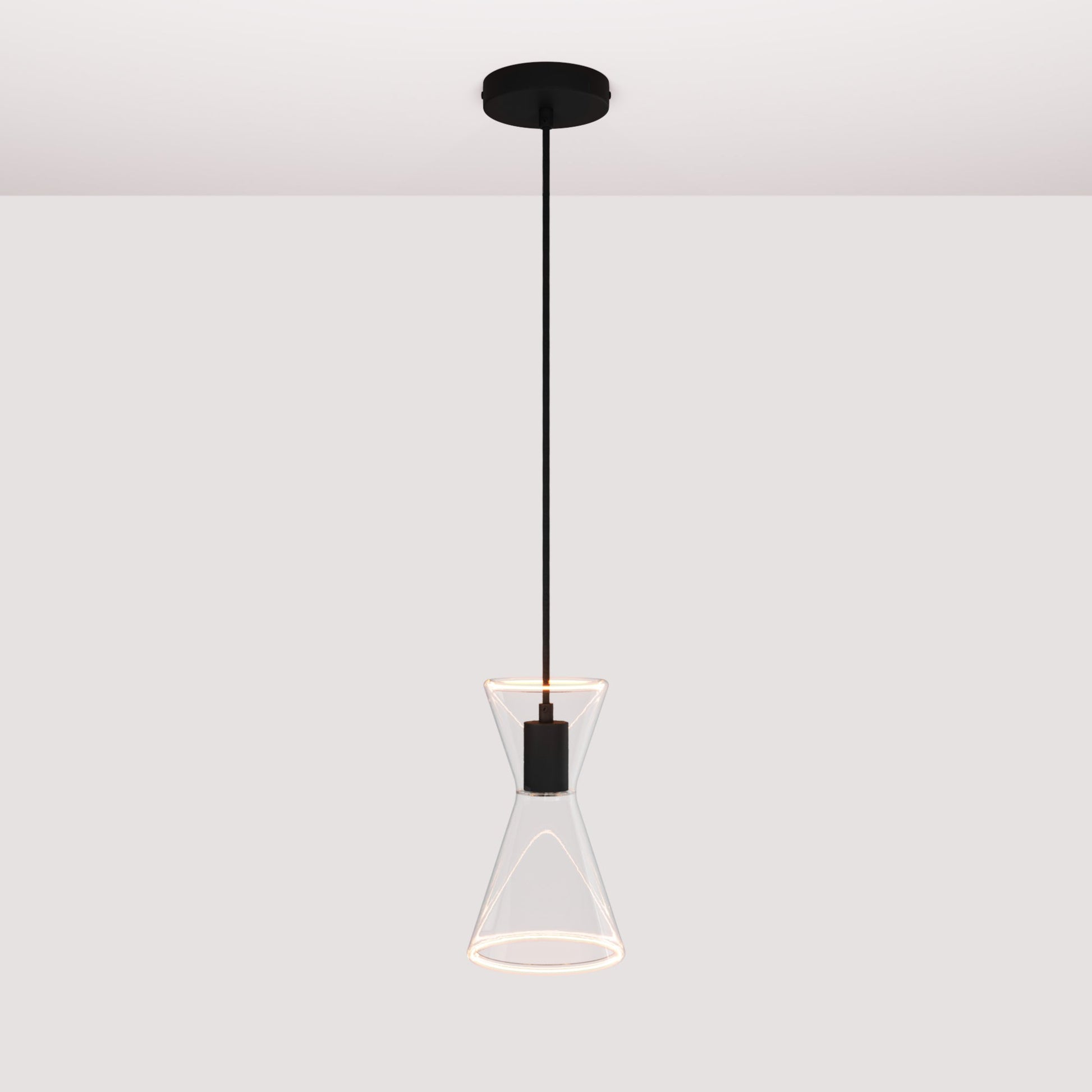 Ghost Double Cone Pendant Lamp - Black
