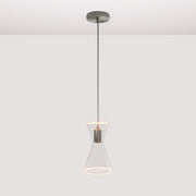 Ghost Double Cone Pendant Lamp - Brushed Titanium