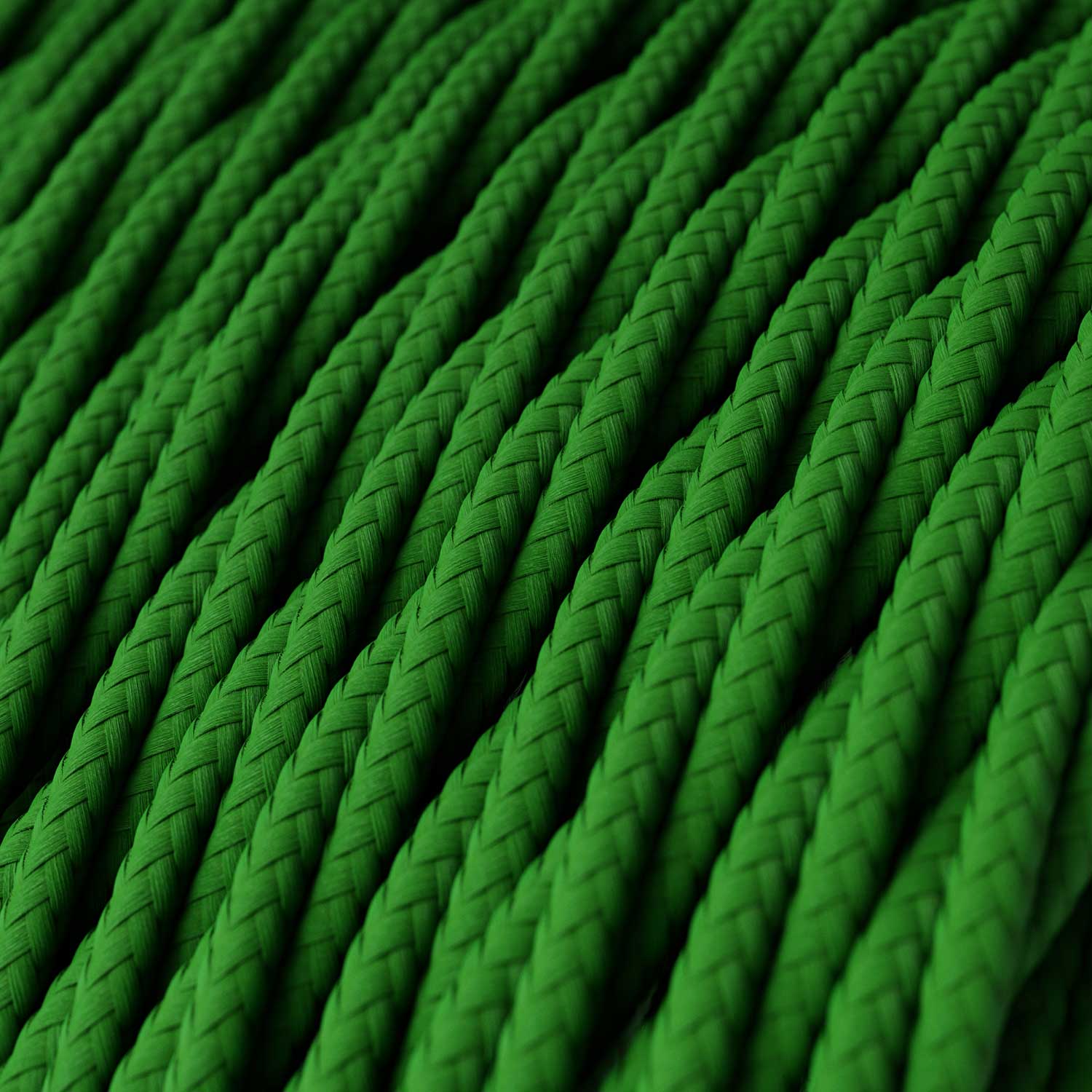Green Rayon covered Twisted electric cable - TM06