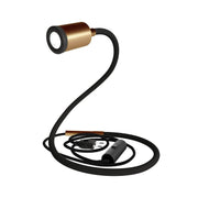GU1d-one Lampada snodabile senza base con mini faretto LED - Bronzo satinato