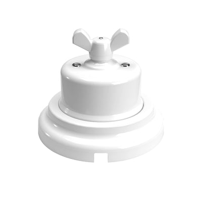 Switch/selector kit with wing nut and white porcelain base