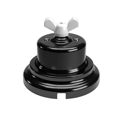 Switch/selector kit with wing nut and black porcelain base