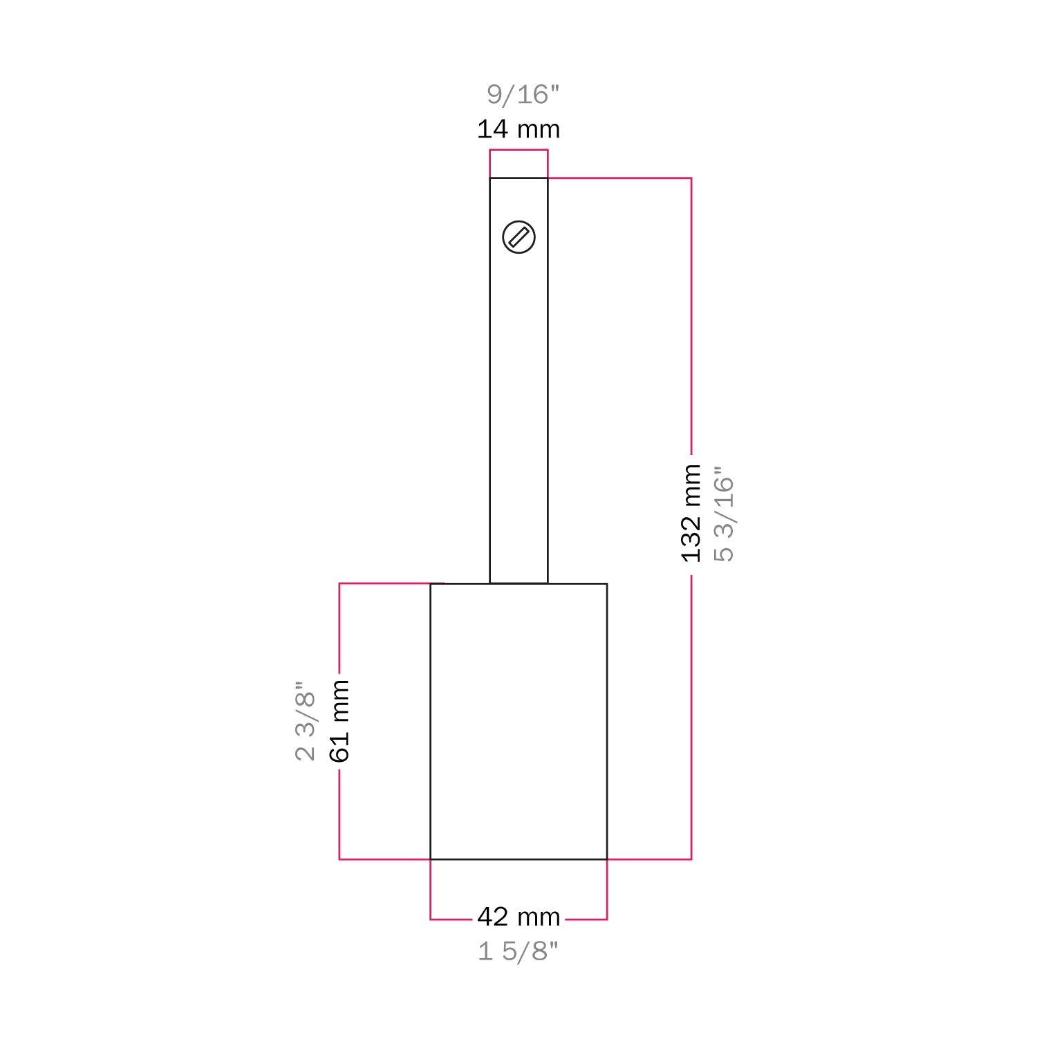 Kit portalampada E27 cilindrico in metallo con serracavo da 7 cm - Ottone