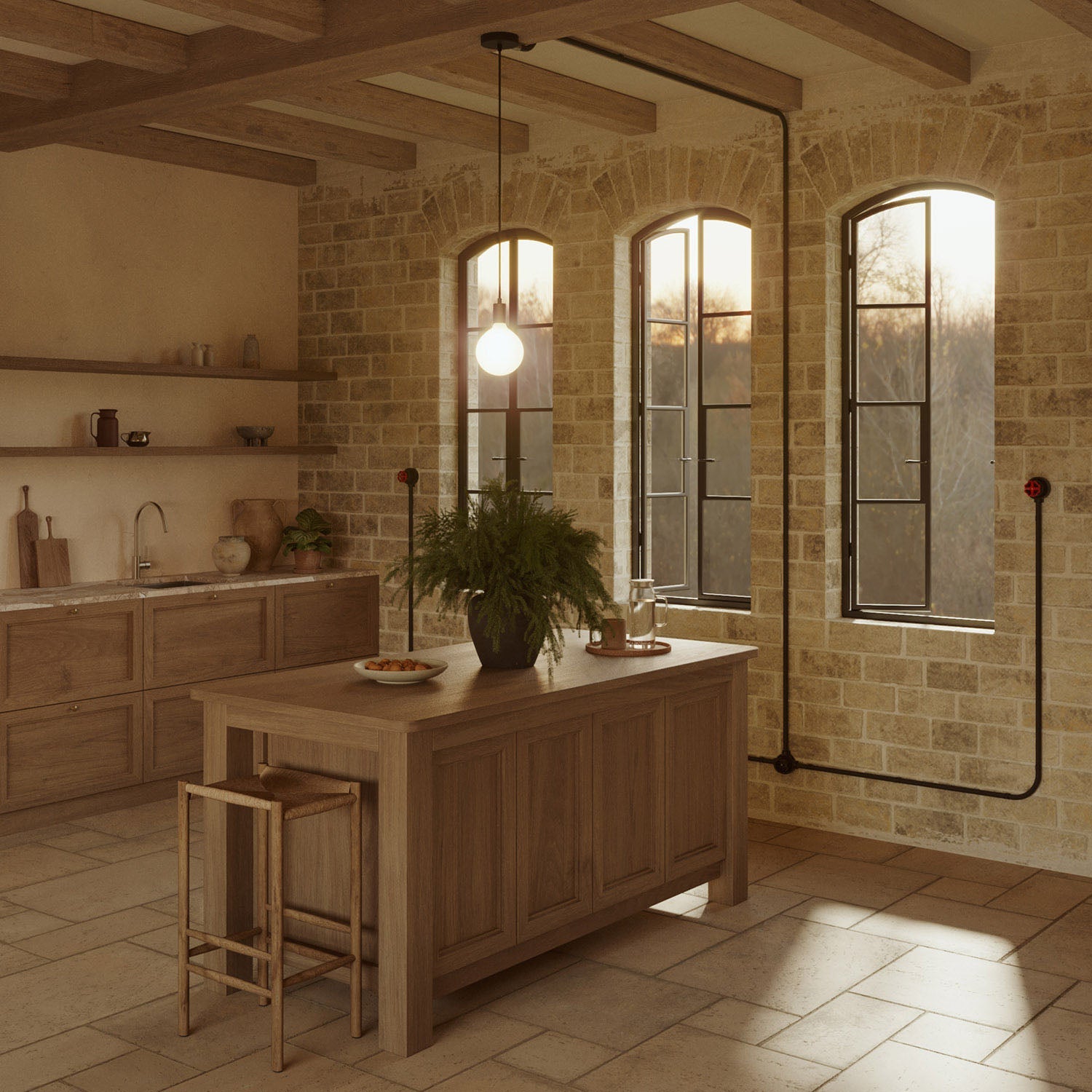 Kit presa a muro di tipo francese e base per Creative-Tubes in porcellana - Nero 2