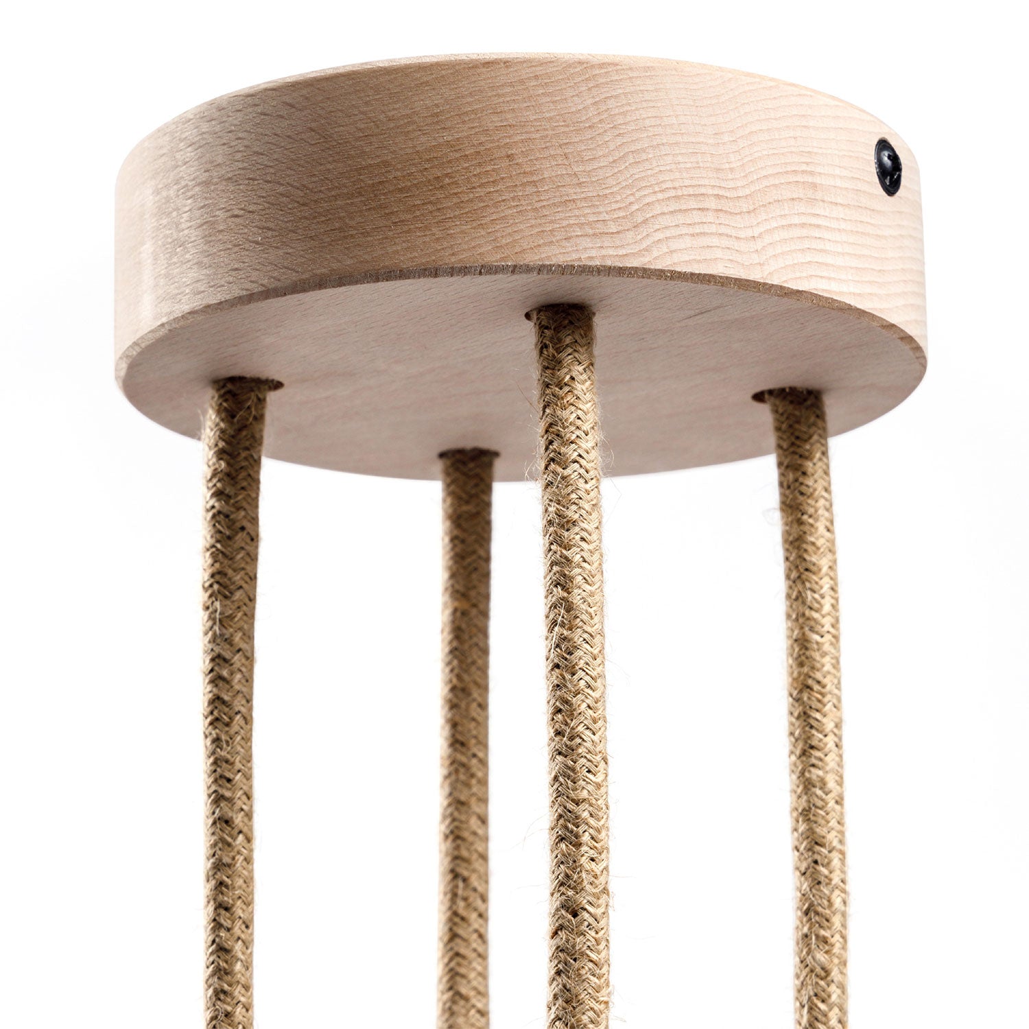 Kit rosone cilindrico in legno a 4 fori - Neutro