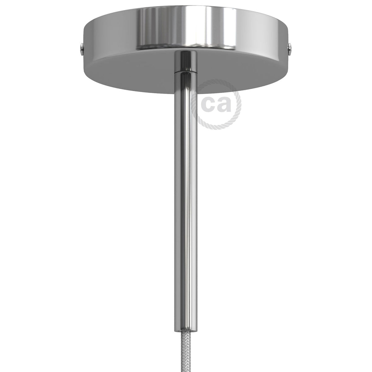 Cylindrical ceiling canopy kit in metal with 15 cm strain relief ...