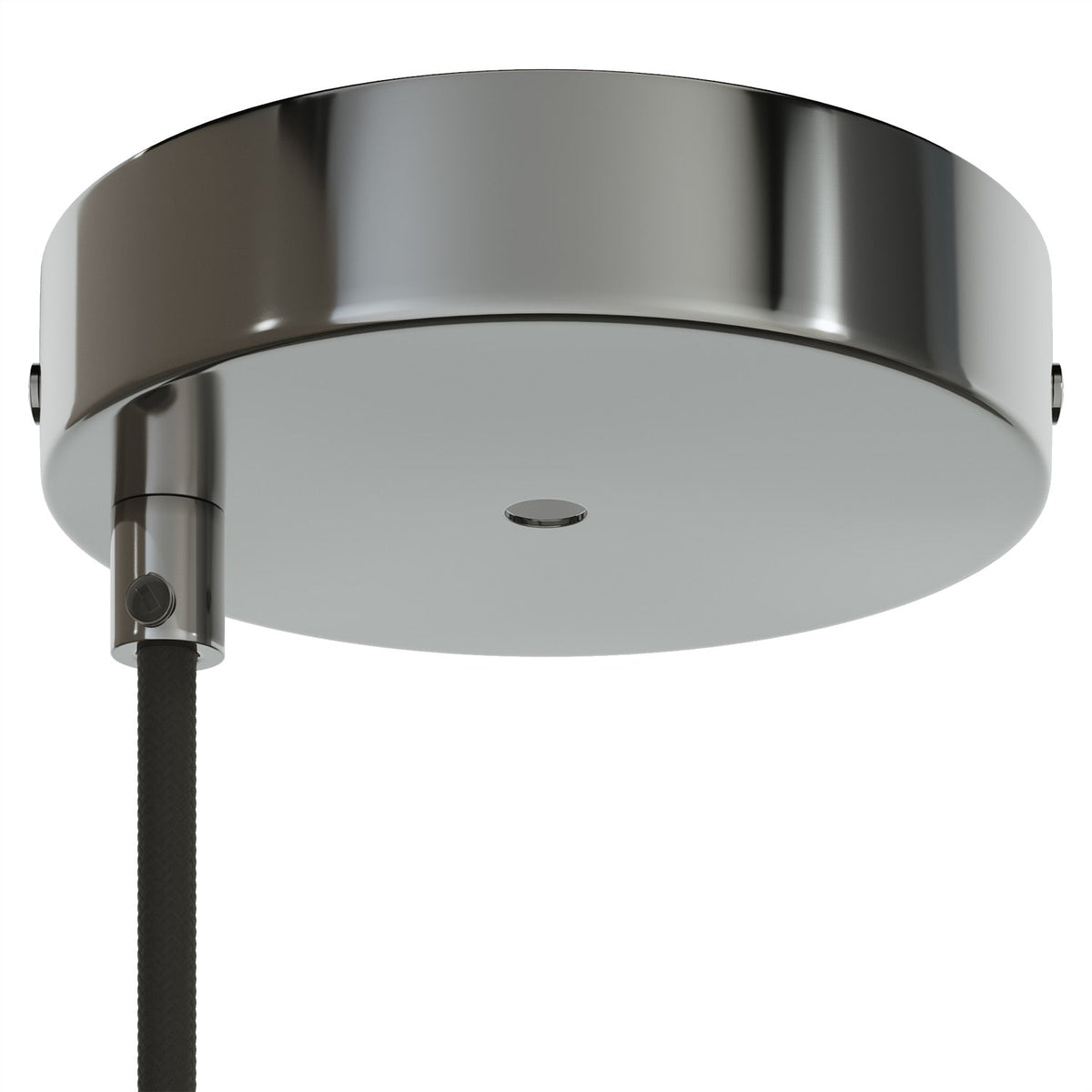 Cylindrical ceiling canopy kit Ø120 2 holes chrome – Creative Cables