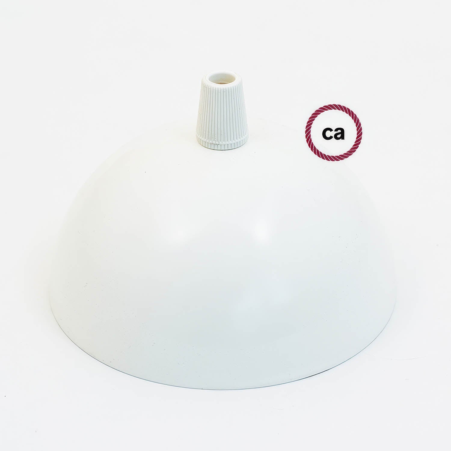 Kit rosone semisferico in metallo verniciato - Bianco lucido