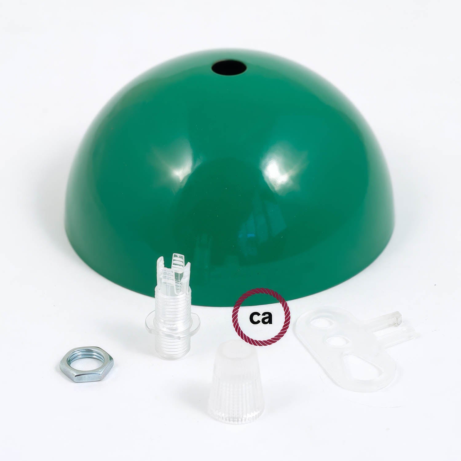 Kit rosone semisferico in metallo verniciato - Verde